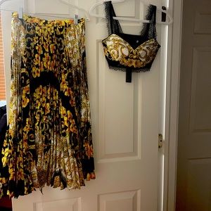 Versace maxi skirt and bralette